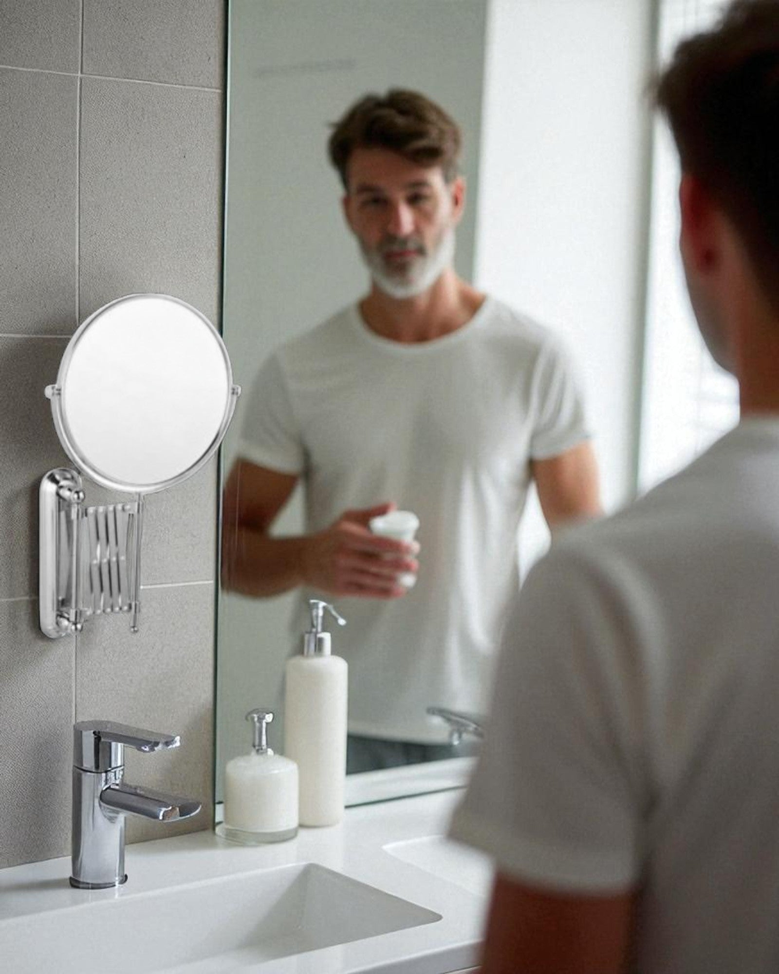 Magnifying Shaving Mirror - Retractable