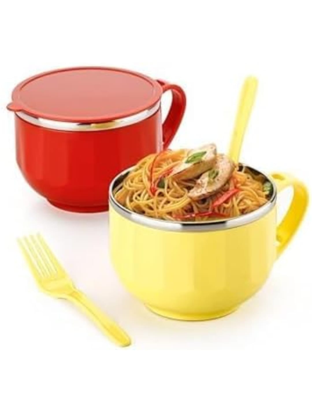 Stainless Steel Airtight Soup And Noodles Bowl With Lid.