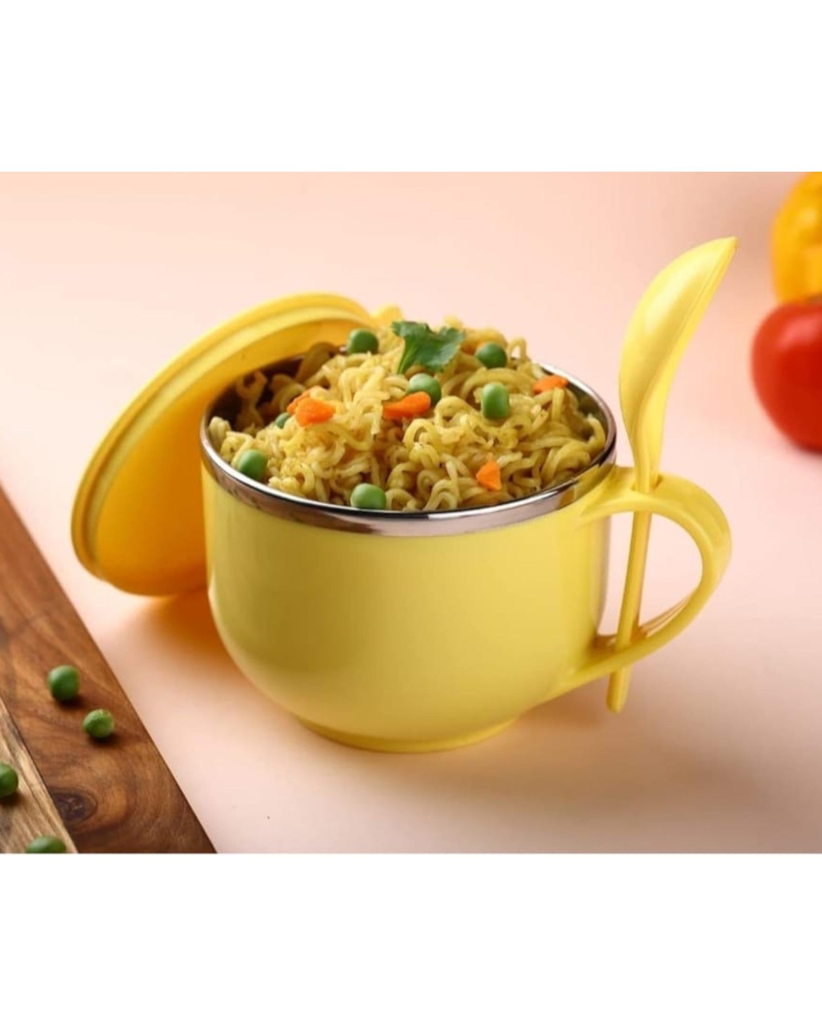 Stainless Steel Airtight Soup And Noodles Bowl With Lid.