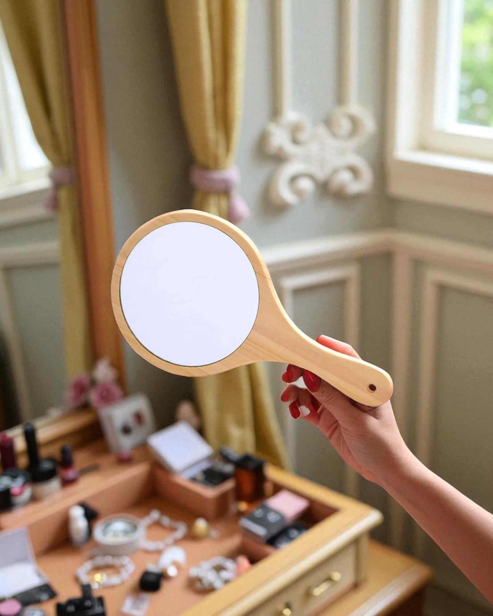 Hand Mirror - Wooden