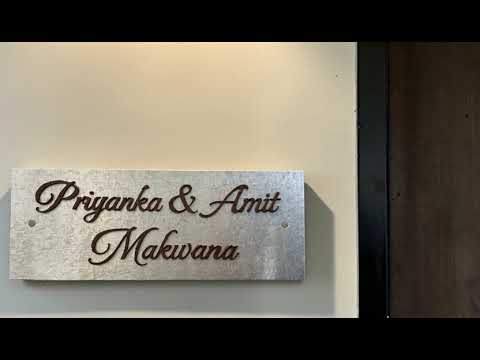 Modern Stone Finish Charcoal Name Plate – Priyanka Makwana